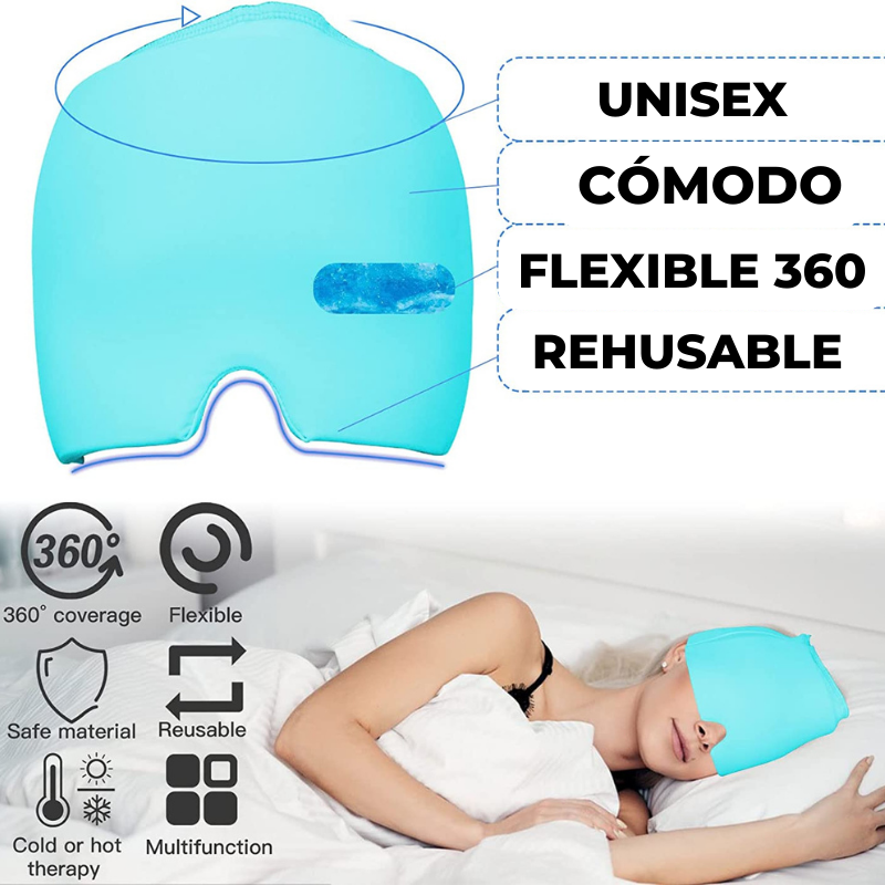 Gorro de Gel Anti Migrañas y Dolores de Cabeza