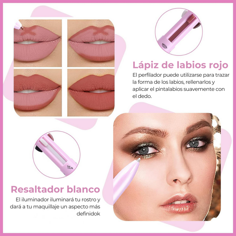 Lápiz de Maquillaje 4 en 1 Efecto "Buena cara" l BeautySlim™