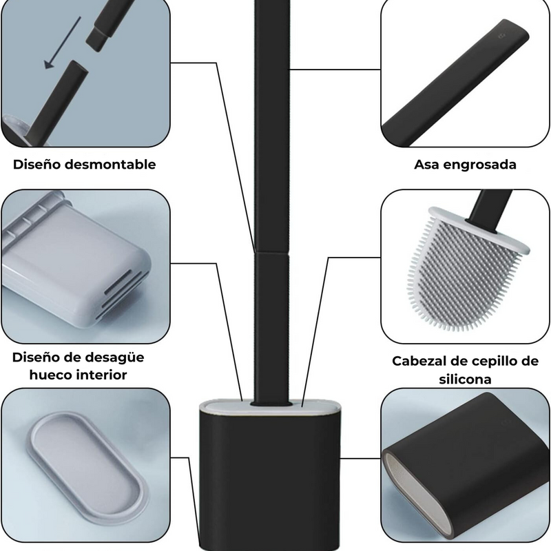 SiliScrub | Escobillero De Silicona Para Baño