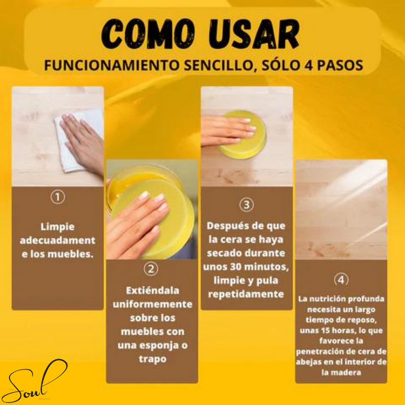 UNIDAD EXTRA Cera reparadora para Muebles y Tapicerías - BeeWax™