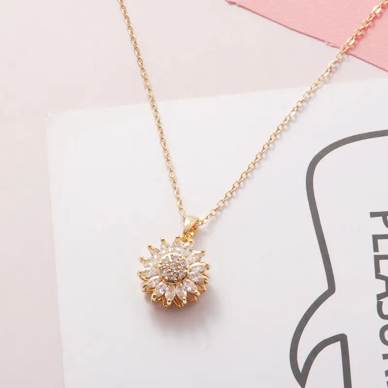 Collar De Girasol Giratorio - El regalo perfecto