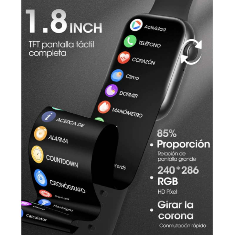 SmartWatch T500 pro™- Reloj inteligente con múltiples funcionalidades