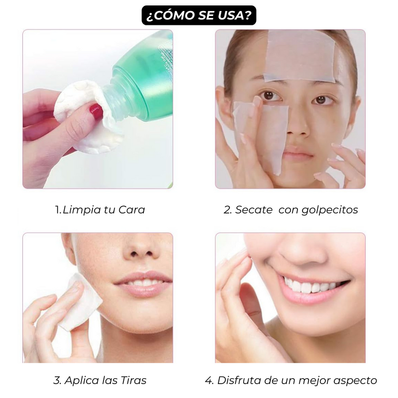 Tiras Lifting facial Anti-Arrugas y Rejuvenecedoras Transparentes