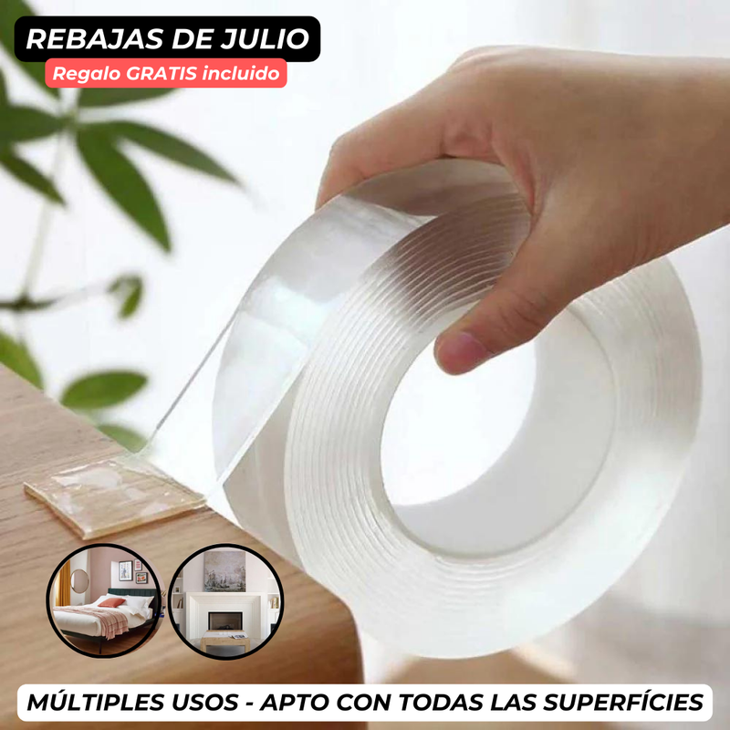 UNIDAD EXTRA Cinta Adhesiva Doble Cara Transparente EXTRA fuerte - Nanotech™