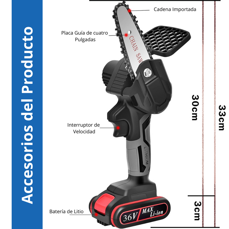 SIERRA MECÁNICA RECARGABLE 24 W CHAINSAW - PowerCut 24W Pro™