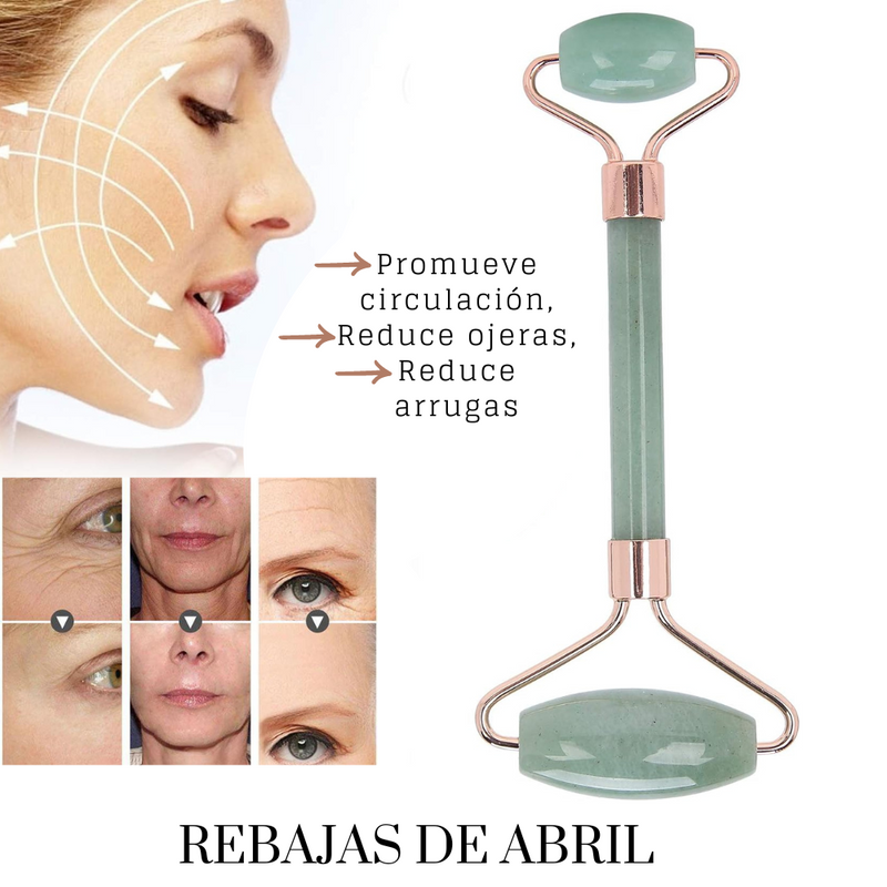 Rodillo Facial de Piedra de Jade Verde - Jade Harmony Roller™